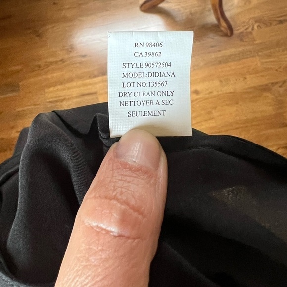 Theory black Silk spaghetti strap mini babydoll ruffle top size small EUC - Picture 8 of 8